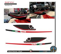 2 Adesivi 3d resinati paramani compatibili con DUCATI MULTISTRADA V4 - MT VP A1