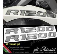2 Adesivi becco Moto BMW R 1200 gs adventure LC 245 x 25 cm 3D GRIGIO NERO
