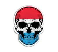 2 adesivi con teschio lussemburghese da 10 cm, bandiera europea, viaggi, vacanze, pirati, divertenti per bambini, ragazze, ragazzi, uomini, donne, album di ritagli, adesivi #82058