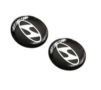2 adesivi da 14 mm di diametro, adatti per auto Hyundai con logo auto, per chiavi, telecomando, ecc. Adesivi con logo (14 mm HyND. 2 pezzi)