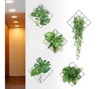 2 adesivi da parete con griglia di piante vivaci 3D per la decorazione della