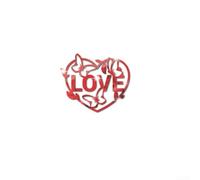 2 adesivi decorativi da parete a specchio in acrilico con motivo farfalla e cuore, pellicola protettiva autoadesiva e protettiva per un'applicazione pulita ed elegante da parete (75G rosso)