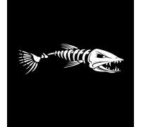 2 adesivi decorativi per auto, barca, nave di pesce, scheletro di pesce, adesivi personalizzati a spina di pesce, decalcomanie in vinile grafico a pesce, bone divertenti adesivi per auto camper RV