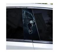 2 Adesivi Decorativi Per Montanti B Dell'auto, Un Lupo Feroce, Adesivo Fai Da Te Per Colonna Centrale Dell'auto(G)