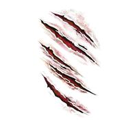 2 adesivi for tatuaggi temporanei, ferite e cicatrici chirurgiche realistiche, adesivi for ferite finte impermeabili,(Brown)