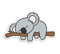 2 adesivi in vinile a forma di koala pigro, 10 cm, per computer portatili australiani, #34026 (larghezza 10 cm)