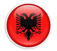 2 adesivi in vinile con bandiera dell'Albania da 10 cm, adesivi da viaggio albanese #29197
