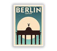 2 adesivi in vinile da 10 cm/101 mm Berlino Germania per bagagli da viaggio #10130
