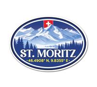 2 adesivi in vinile St. Moritz da 10 cm - St. Moritz Svizzera Ski Resort Snowboard Montagne Viaggi Vacanze Location Decal Scrapbook Sticker #83506