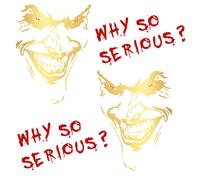 2 adesivi Joker oro metallizzato + 2 accessori pellicola rosso carminio K059