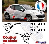 2 Adesivi Leone - Autoadesivo per Peugeot 206 207 208 306 307 308 Cc - 053