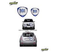 2 ADESIVI LOGO 3D RESINATO RICAMBIO COMPATIBILE LANCIA Ypsilon dal 2003 al 2007