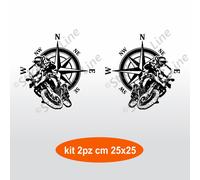 2 Adesivi neri su base trasparente per Bmw R1200 - R1250 valigie serbatoio ecc