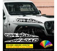 2 Adesivi off road + montagne per cofano laterale fuoristrada 4x4 Pick-up
