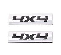 2 adesivi per auto, 4 x 4, emblema auto, parafango e bagagliaio, per portellone posteriore, colore: argento e nero