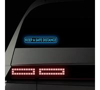 2 adesivi per auto con scritta in lingua inglese "New Driver Student Driver Keep Distance, Keep A Safe Distance Safety Tips Car Warning Signs Reflex" adesivi riutilizzabili per paraurti (blu)