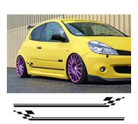 2 adesivi per auto in stile racing per minigonne laterali per portiera, per Renault, per Clio RS RS 18 4 5 2012-2024, adesivi in pellicola in PVC, accessori per tuning auto