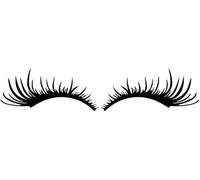 2 adesivi per fari auto, ciglia finte, paraurti, finestre, autoadesivi, per carrozzeria dell'auto, specchietto retrovisore (nero)