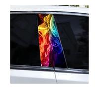 2 Adesivi Per Montante Centrale Dell'auto, Motivo: Danza Del Ghiaccio E Del Fuoco, Adesivi Impermeabili Per Montante Centrale Dell'auto.(F)