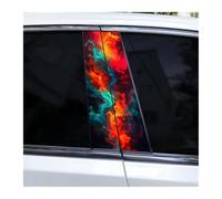 2 Adesivi Per Montante Centrale Dell'auto, Motivo: Danza Del Ghiaccio E Del Fuoco, Adesivi Impermeabili Per Montante Centrale Dell'auto.(C)