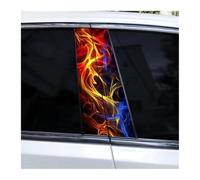 2 Adesivi Per Montante Centrale Dell'auto, Motivo: Danza Del Ghiaccio E Del Fuoco, Adesivi Impermeabili Per Montante Centrale Dell'auto.(B)