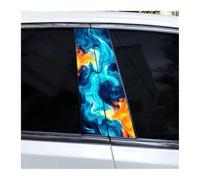 2 Adesivi Per Montante Centrale Dell'auto, Motivo: Danza Del Ghiaccio E Del Fuoco, Adesivi Impermeabili Per Montante Centrale Dell'auto.(TYPE A)