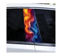 2 Adesivi Per Montante Centrale Dell'auto, Motivo: Danza Del Ghiaccio E Del Fuoco, Adesivi Impermeabili Per Montante Centrale Dell'auto.(D)