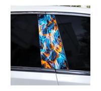 2 Adesivi Per Montante Centrale Dell'auto, Motivo: Danza Del Ghiaccio E Del Fuoco, Adesivi Impermeabili Per Montante Centrale Dell'auto.(E)