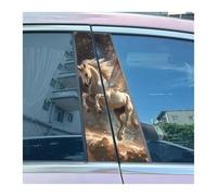 2 Adesivi Per Montanti Centrali Auto A Forma Di Unicorno Pegasus A Goccia, Per Decorazione Auto(D)