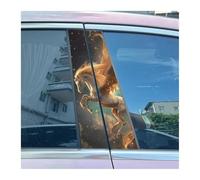 2 Adesivi Per Montanti Centrali Auto A Forma Di Unicorno Pegasus A Goccia, Per Decorazione Auto(F)