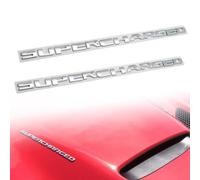 2 adesivi per targhetta con logo Super Charged emblema universale 3D