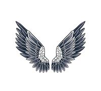 2 adesivi per tatuaggi a forma di succo d'ali, semipermanenti, impermeabili, antiriflesso, resistenti al sole, adesivi realistici per il collo maschile, tatuaggi finti