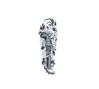 2 adesivi per tatuaggi con succo di pistola a forma di spine, tatuaggi semipermanenti, tatuaggi finti realistici, tatuaggi temporanei che durano 7-15 giorni, impermeabili, antiriflesso e atossici