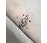 2 adesivi per tatuaggi Planet Juice per uomini e donne, tatuaggi semipermanenti, tatuaggi finti realistici, durano 7-15 giorni, tatuaggi temporanei impermeabili, non riflettenti e atossici