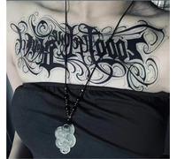 2 adesivi per tatuaggi temporanei a base di erbe e succo di ragazza, modello grande, sul petto, semipermanenti, impermeabili, della durata di 2 settimane, tatuaggi finti