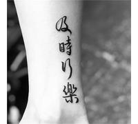 2 adesivi per tatuaggi temporanei cinesi Carpe Diem per uomini e donne, semipermanenti, antiriflesso, impermeabili, della durata di 2 settimane, tatuaggi finti