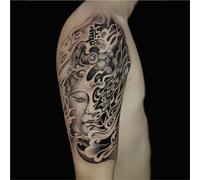 2 adesivi per tatuaggi temporanei da donna e da uomo, raffiguranti il Bene e il Male tra i pensieri, semipermanenti, impermeabili, della durata di 2 settimane, tatuaggi finti