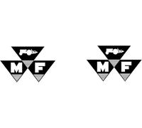 2 adesivi per trattore, 14 x 6 cm, resistenti alle intemperie e ai raggi UV, adatti per Massey Ferguson, Trecker, Bulldog e mietitrebbia, adesivi durevoli per macchine agricole (Massey2)