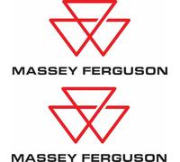 2 adesivi per trattore, 14 x 6 cm, resistenti alle intemperie e ai raggi UV, adatti per Massey Ferguson, Trecker, Bulldog e mietitrebbia, adesivi durevoli per macchine agricole (Massey1)