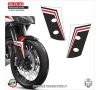 2 Adesivi protezione parafango adatto a DUCATI MULTISTRADA V4 V4s Red FC A3