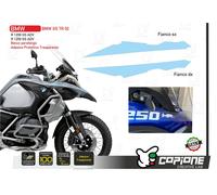 2 Adesivi protezioni parafango becco Moto BMW R 1200 1250 gs adv trasparenti