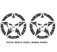 2 adesivi Punisher RETRO Star adesivi auto teschio US Army sticker 286/8