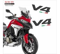 2 Adesivi Resinati 3d DUCATI MULTISTRADA V4S 2025 Fianchetti Laterali DU MV VRV