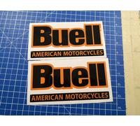 2 Adesivi Resinati Sticker 3D BUELL serbatoio American Motorcycles + Colori