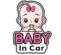 2 Adesivi Segno e Decalcomania Bambino in Auto, Adesivo Auto per Bambini, Figurina Adesiva di Sicurezza Rimovibile, Adesivo per Finestrino per Bambini, Adesivi a Bordo (Stile Ragazza)