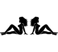 2 adesivi sexy da donna, per auto, camion, moto