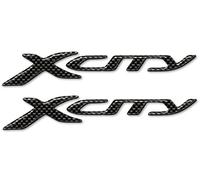 2 ADESIVI/STICKERS 3D SCRITTA XCITY per SCOOTER YAMAHA X-CITY 250 Carbon Look