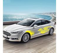 2 Adesivo per Auto Decalcomanie laterale macchina Adesivi per auto impermeabile Adesivo decorativo Drago universale 210 * 45 cm (Giallo)