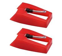 2 aghi di ricambio per giradischi e giradischi, in vinile, per giradischi in vinile (rosso)