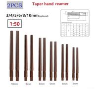 2 alesatori manuali a perno conico tipo 1 50 gradi conici in acciaio HSS con gambo conico per macchine utensili CNC 3/4/5/6/8/10 mm (2 pezzi 6 mm)